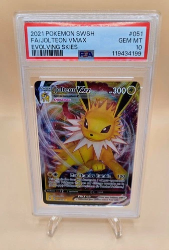 PSA 10 Jolteon VMAX 051/203 Evolving Skies 2021 Pokemon GEM MT