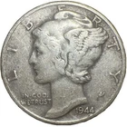 1944-P Mercury Dime 10c - Very Fine -  90% Silver