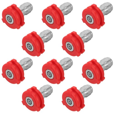 #ad 10 Pcs High Pressure Washer Hose Attachment Washers Tips Water Gun Nozzle Hydro $23.36