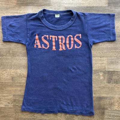 VTG 60s 70s Russell Southern Company Astros MLB T-Shirt Boys M Single Stitch USA