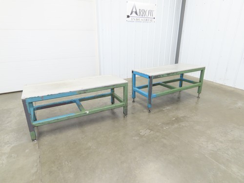 1/2" Aluminum Top Machine Mounting Base Welding Table 50"x20"x 22"H Lot of 2
