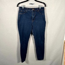 Curve Appeal Jeans Womens 12/31 Blue Denim Cotton Stretch Medium Wash Skinny Leg