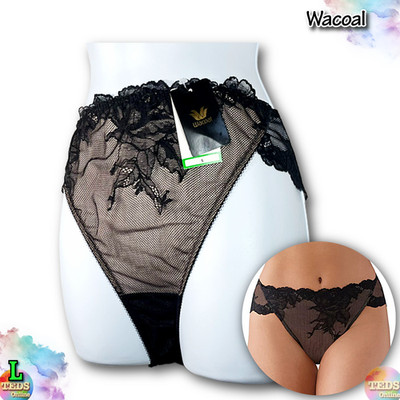 NWT Wacoal Women's 7-L Vivid Attraction High-Cut Underwear 841384 Black