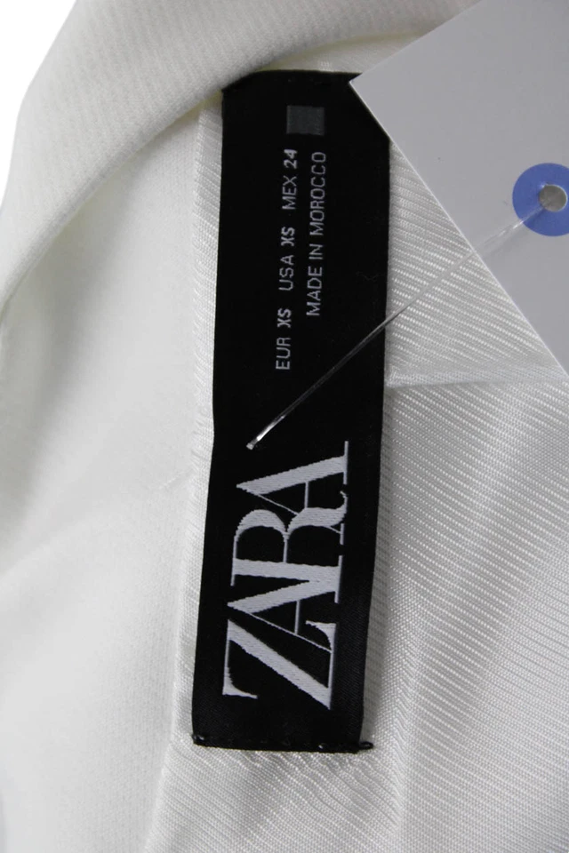 Chaqueta Chaleco Zara Mujer Cuatro Botones Cuello en V Blanco Talla Extra Pequeña Foto 4 de 4