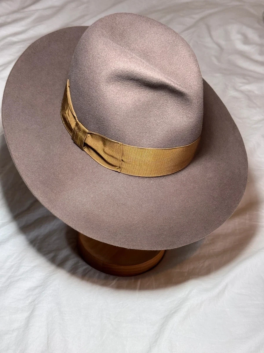 Fedora de fieltro marrón Borsalino Alessandria talla 6 3/4/55 cm
