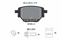 Textar Bremsbelagsatz, Scheibenbremse Hinterachse U.A. FüR CitroËN, Fiat, Jeep