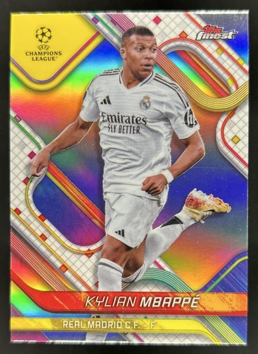 2024-25 Topps Finest UEFA Kylian Mbappe Refractor #9 Real Madrid