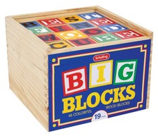 Schylling Large ABC Wood Blocks for Kids - Alphabet Letters - Durable