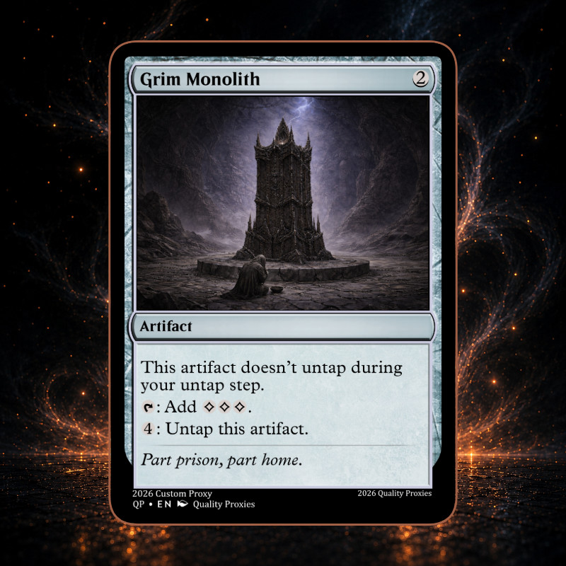 Grim Monolith - Custom MTG card