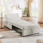 4 in 1 Convertible Sleeper Sofa Bed Velvet Loveseat Pull Out Sofa Bed w/ USB