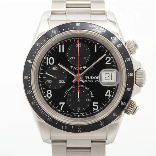 Tudor Chrono Time Prince Date 79260P SS SS AT black dial