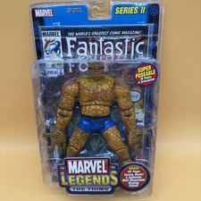 2002 TOY BIZ MARVEL LEGENDS SERIES II 2 THE THING with COMIC BOOK & WALL DISPLAY