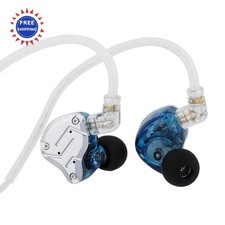 Linsoul KZ ZS10 Pro 5 Driver Hybrid IEM Earbuds Stainless Steel Detachable Cable