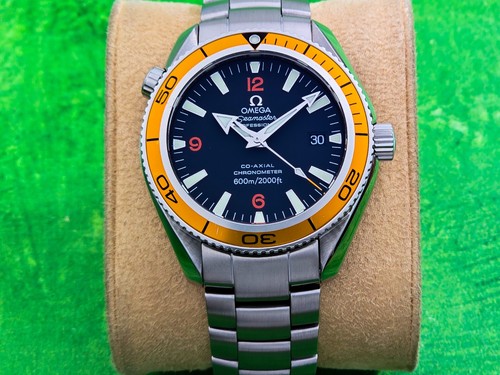 Omega Seamaster Planet Ocean Chrono 42MM Black Dial on Stainless Steel 2007