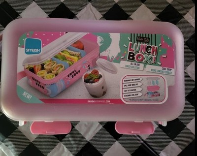 Smash All-In-One Bento Lunch Box, Pink Flamingo Cool Skin Brand NEW!!