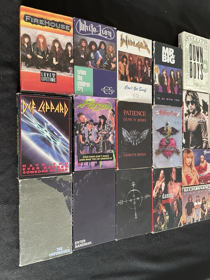 METAL 19 cassette lot Metallica Megadeath Danzig Guns N' Roses Motley Crue Glam - Image 3 of 4