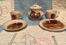 Antique TEDDY-B Childrens Tea Set.  Partial. Rare
