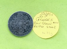 1720/17 R&P Silver HALF CROWN George I (1714-27) (14.72g) ESC590 S3642 SEXTO