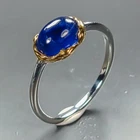 Jewelry gem Blue Sapphire Ring 925 Sterling Silver Size 8 /R473872