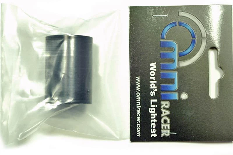 OMNI Racer WORLDS LIGHTEST Stem Shim 1" steerer to 1 1/8" fork 28.6-25.4mm BLACK - Image 4 of 4