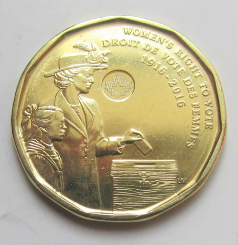 2016 Canada Women's Right to Vote 1 Dollar Loonie - combined shipping