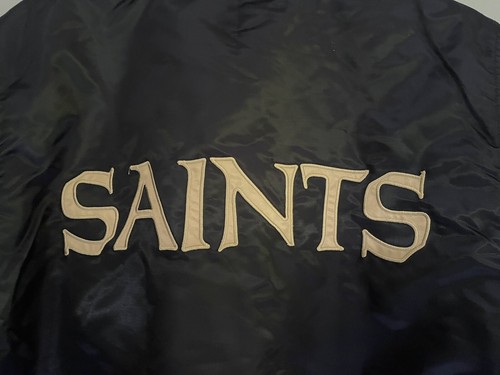 New Orleans Saints ⚜️ Varsity Starter Jacket Full Snap Quilt Lined Sz M Medium - Picture 5 of 7