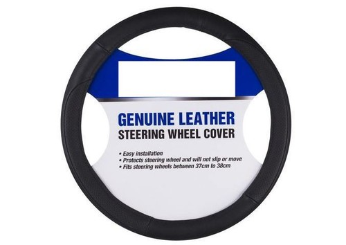 Toyota RAV4 & FJ Cruiser - Genuine 100% Leather Steering Wheel Cover - 37-38cm