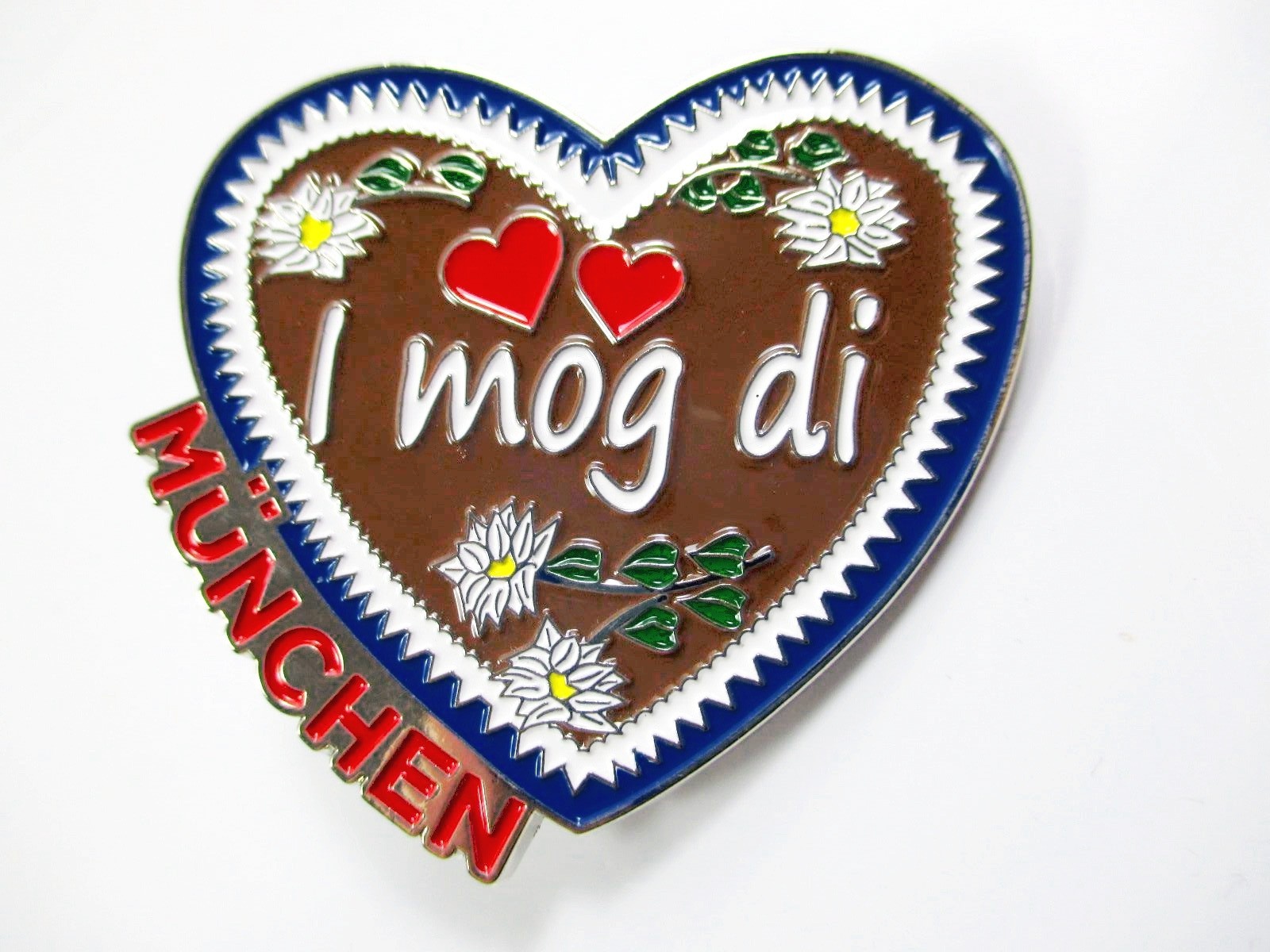 Munich Munich Bavaria Magnet Metal Souvenir Germany Heart I Mog di