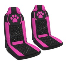 ​​1 Par de Fundas de Asiento Rosa Huella Protector de Asiento de Coche para Mujer