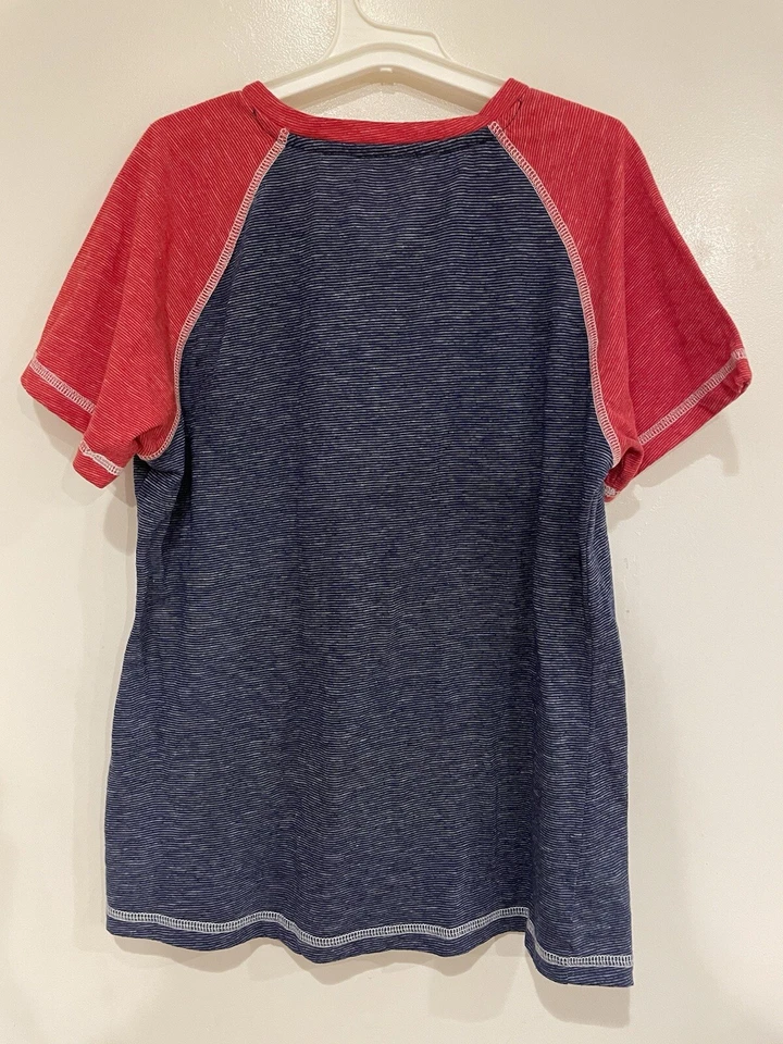 Mercancía Genuina Niños Niñas Béisbol Medias Rojas de Boston Camiseta Cuello en V Azul Marino 14/16 Foto 4 de 4