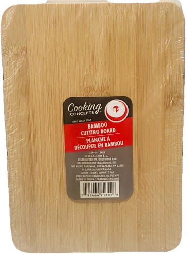 Cooking Concepts Bamboo Cutting Board NEW Factory Sealed 8.5" x 6" charcuterie - Picture 2 of 4