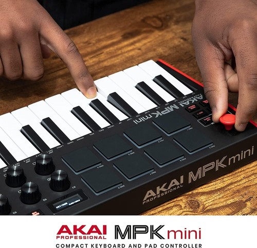 AKAI Professional MPK Mini– 25 Key USB MIDI Keyboard Controller | 8 Backlit Drum - Picture 12 of 13