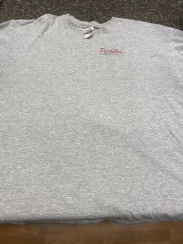 Portillo's Gray Shirt Mens 2x Large Chicagoland Favorite Since 1963