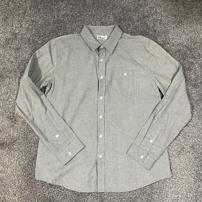 Another Influence Men's Gray Long Sleeve Button Up Shirt Size L