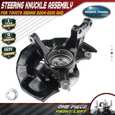 TRQ Complete Wheel Hub Bearing & Steering Knuckle Assembly LH For