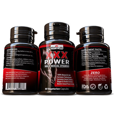Natural Male Enhancement Mens Health Organic Supplement XXX Power 60 Servings