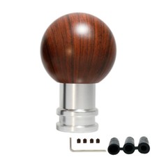Universal Classic Jdm Round Wood Look Manual Gear Stick Shift Knob Shifter Lever