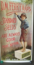 Vintage D.M Ferry & Cos Standard Seeds Advertising Poster