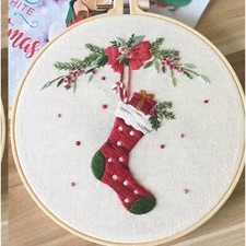 StitchCraft Stocking Delights - All-in-One Embroidery Kit for Beginners  Kids,