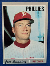 1970 Topps #403 Jim Bunning Philadelphia Phillies HOF Baseball Card EX