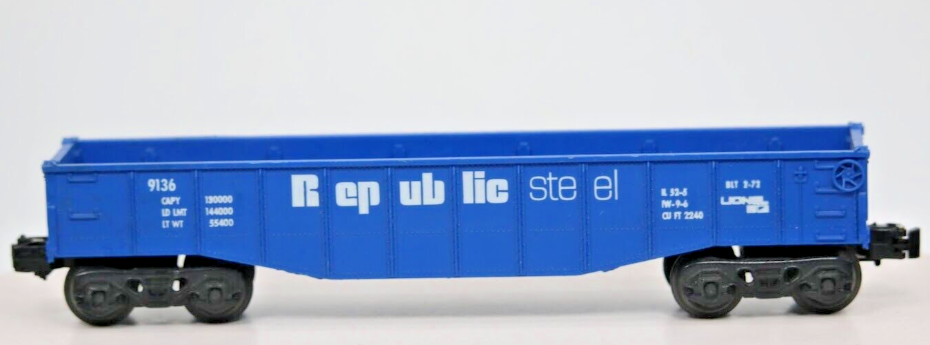 Lionel O Scale Republic Steel Gondola MPC Era #9136 Model Train