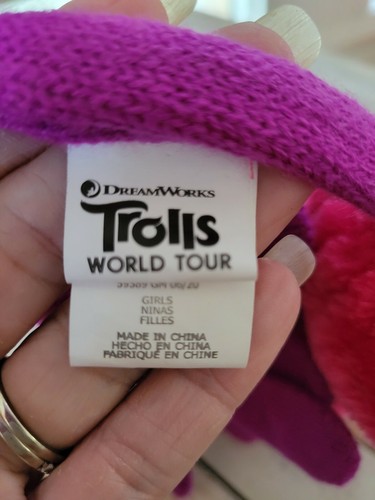 Dream Works Trolls World Tour Girl's Earmuff and Gloves Set - Picture 5 of 6