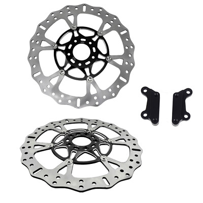 14'' Big Floating Brake Rotors with Extension Bracket  for Harley 09-23 FLHX FLTR