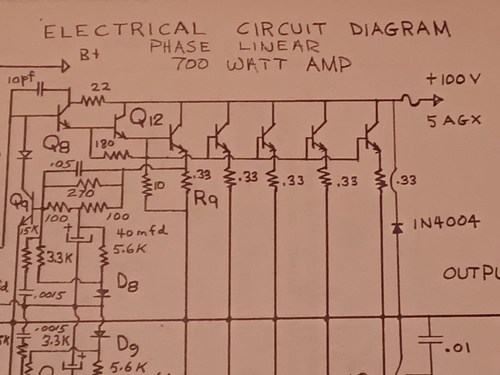 Phase Linear 700 Watt Amplifier Preliminary Service Manual Photocopy - Picture 2 of 4