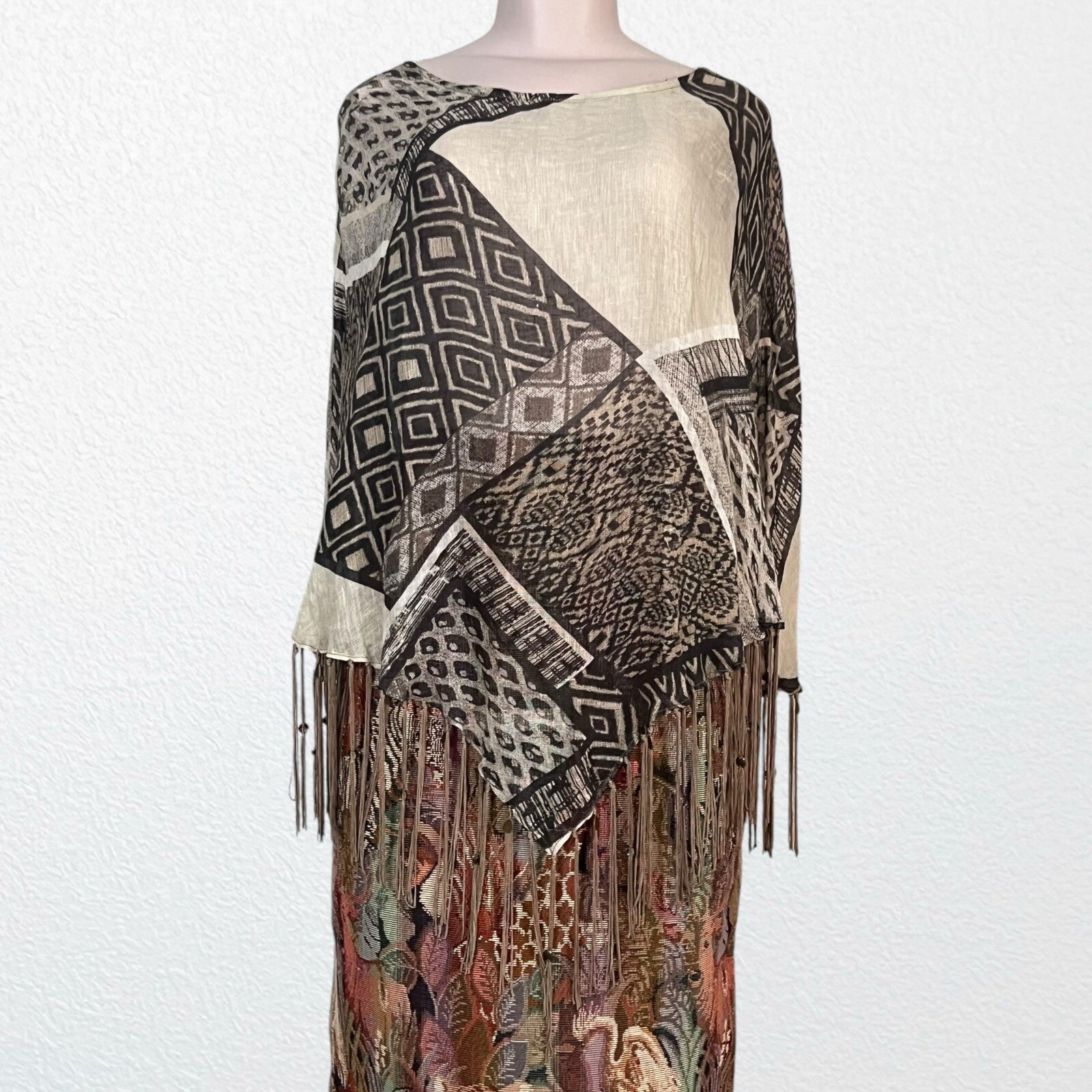 Chico’s Patchwork Geometric Lightweight Textured … - image 1