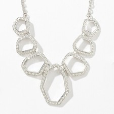 Collana con cornice cristallo Touchstone Swarovski trasparente vendita al dettaglio $ 119 NUOVA ritirata 1946N