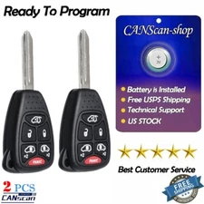 2 For 2004 05~ 2007 Dodge Caravan Grand Caravan Keyless Entry Remote Car Key Fob