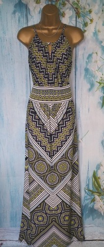 WALLIS MAXI DRESS SIZE 14, Stunning Geometric print long Summer holiday Dress - Picture 2 of 9