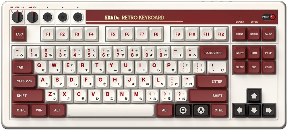 Retro Bluetooth 2.4G USB-C Hot Swappable Mechanical Gaming Keyboard