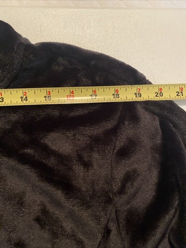 Gerry Velours schwarz durchgehender Reißverschluss Jacke Größe 2XL Pkts Grube zu Grube 28" Damen - Bild 12 von 17